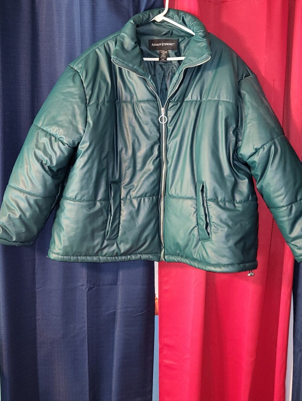 Ashley Stewart Teal Quilted Puffer Jacket Size 22/24